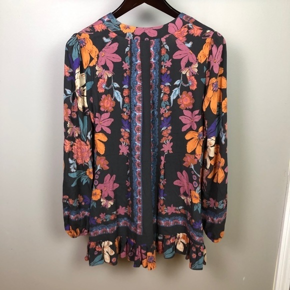 Free People Violet Hill Printed Tunic Dress Size 2 - Picture 10 of 12